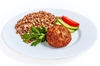 Домашняя куриная котлета с гречкой